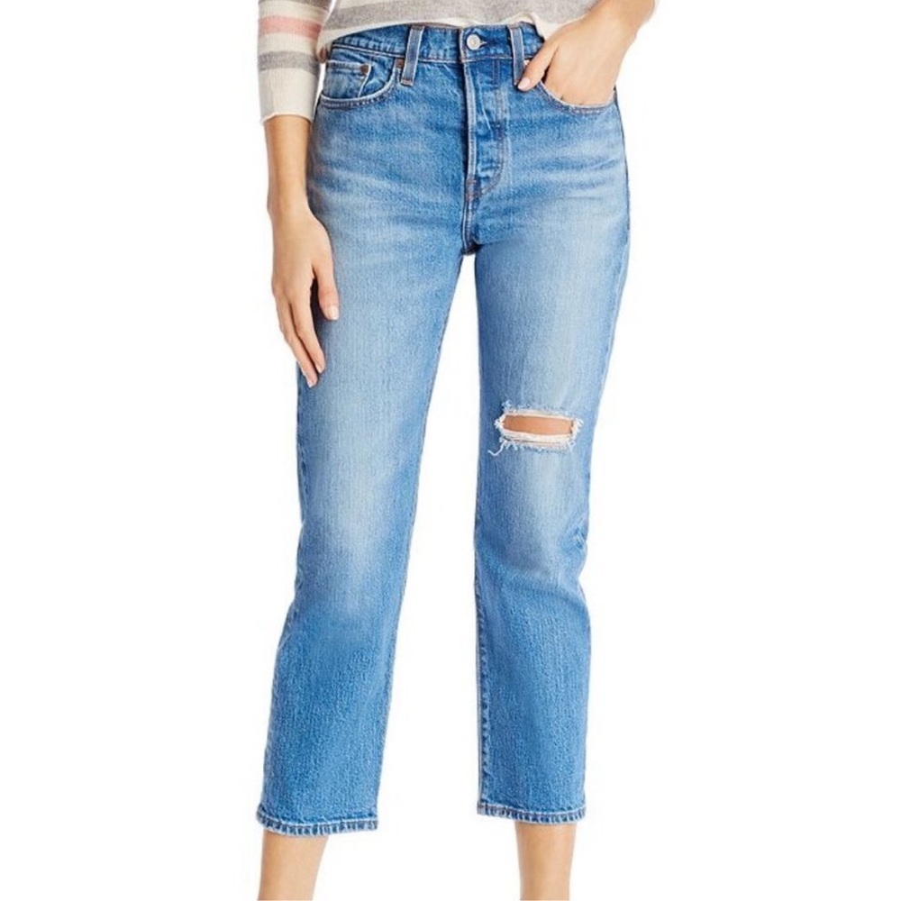 Levi's Hi-Rise Wedgie Fit Straight Leg Button Fly Jeans Jive Women's 28